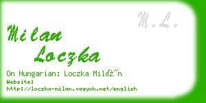 milan loczka business card